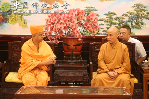 02 演觉副会长与萨度·帕玛·威哈拉亚古鲁亲切交谈 .JPG